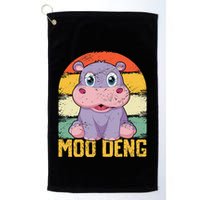Vintage Baby Hippo Moo Deng Funny Baby Pygmy Moo Deng Golf Towel