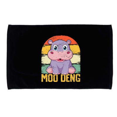 Vintage Baby Hippo Moo Deng Funny Baby Pygmy Moo Deng Microfiber Hand Towel