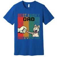 Vintage Best Husky Dad Ever Outfit Dog Lover Gift Premium T-Shirt