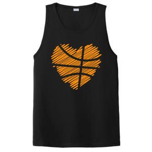 Valentine Basketball Heart Basketball PosiCharge Competitor Tank