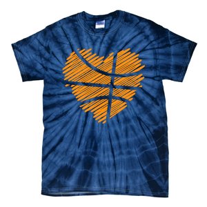 Valentine Basketball Heart Basketball Tie-Dye T-Shirt