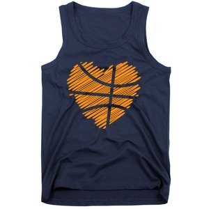 Valentine Basketball Heart Basketball Tank Top