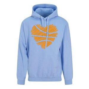 Valentine Basketball Heart Basketball Unisex Surf Hoodie