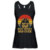 Vintage Best Husky Dad Ever Gift For Dog Lover Ladies Essential Flowy Tank