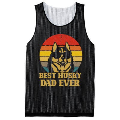 Vintage Best Husky Dad Ever Gift For Dog Lover Mesh Reversible Basketball Jersey Tank