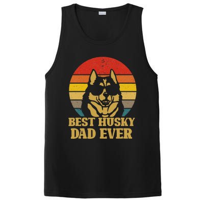 Vintage Best Husky Dad Ever Gift For Dog Lover PosiCharge Competitor Tank