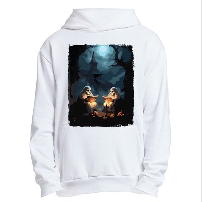 Vintage Boo Halloween Camping Reading Teacher Books Ghost Urban Pullover Hoodie