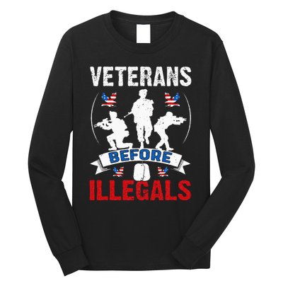 Veterans Before Illegal 4th Of July USA Soldier American Long Sleeve Shirt