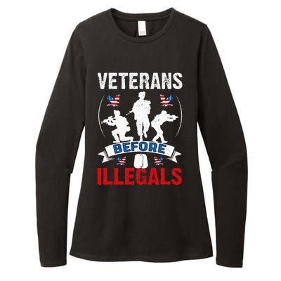 Veterans Before Illegal 4th Of July USA Soldier American Womens CVC Long Sleeve Shirt