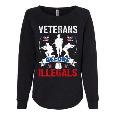 Veterans Before Illegal 4th Of July USA Soldier American Womens California Wash Sweatshirt