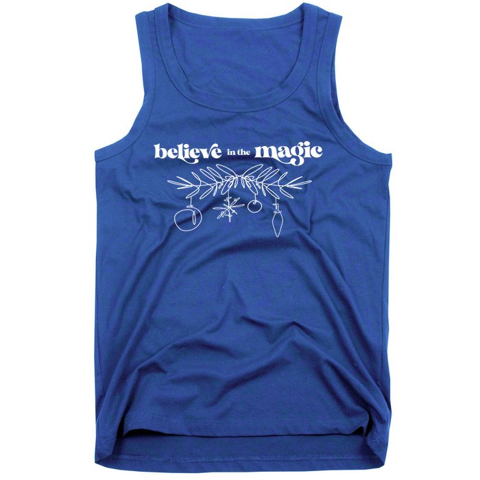 Vintage Believe In The Magic Christmas Holiday Outfit Gift Tank Top