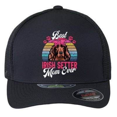 Vintage Best Irish Setter Mom Ever Gift Flexfit Unipanel Trucker Cap