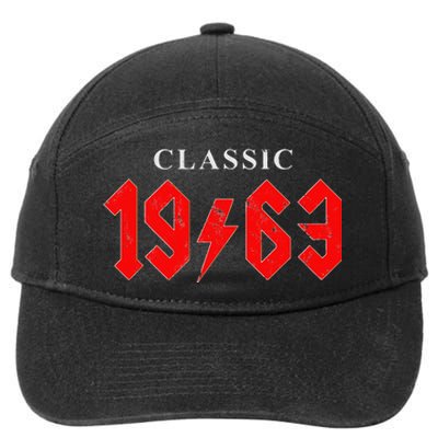 Vintage Born In 1963 Classic Birthday 7-Panel Snapback Hat