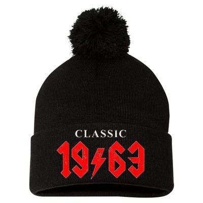 Vintage Born In 1963 Classic Birthday Pom Pom 12in Knit Beanie