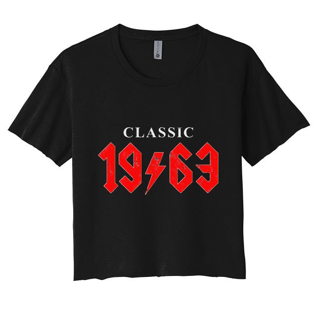 Vintage Born In 1963 Classic Birthday Crop Top