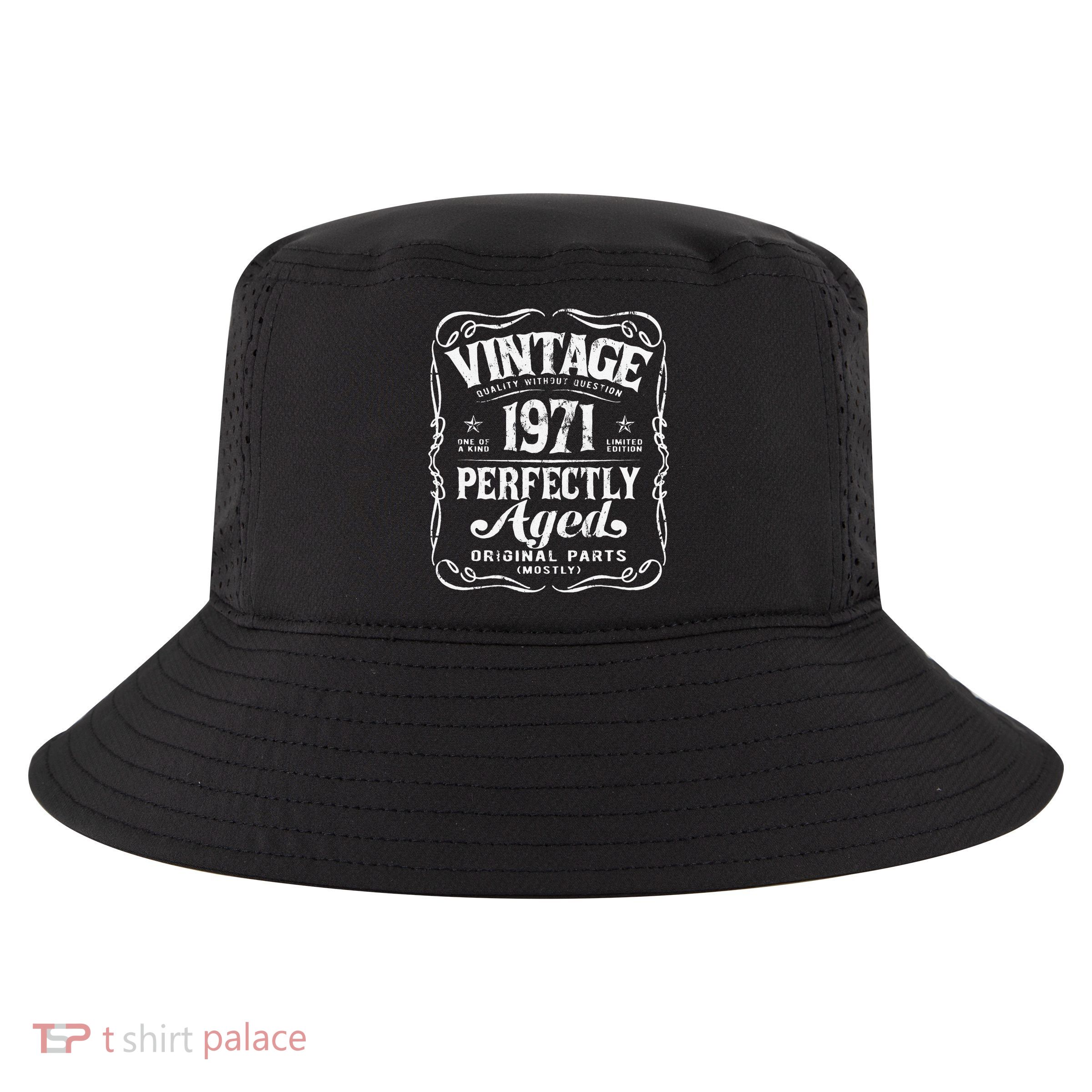 Vintage Born In 1971 Classic Legend's Birthday Cool Comfort Performance Bucket Hat