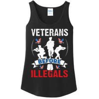 Veterans Before Illegal 4th Of July USA Soldier American Ladies Essential Tank