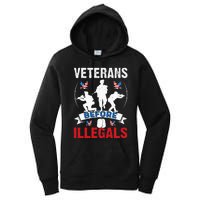 Veterans Before Illegal 4th Of July USA Soldier American Women's Pullover Hoodie