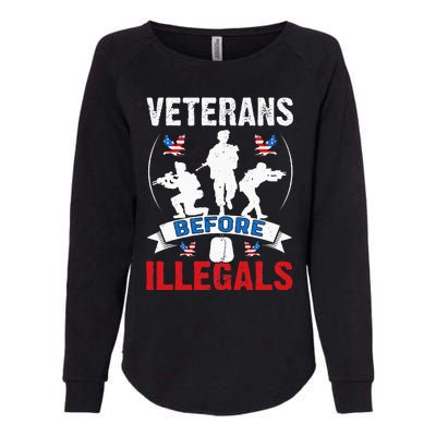 Veterans Before Illegal 4th Of July USA Soldier American Womens California Wash Sweatshirt