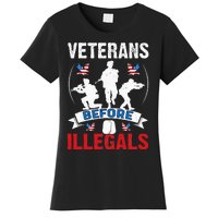 Veterans Before Illegal 4th Of July USA Soldier American Women's T-Shirt