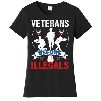 Veterans Before Illegal 4th Of July USA Soldier American Women's T-Shirt