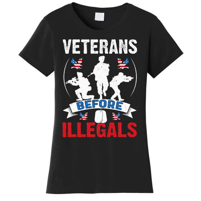 Veterans Before Illegal 4th Of July USA Soldier American Women's T-Shirt