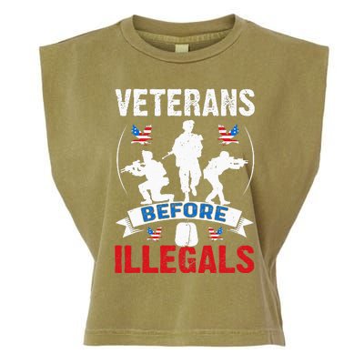 Veterans Before Illegal 4th Of July USA Soldier American Garment-Dyed Women's Muscle Tee