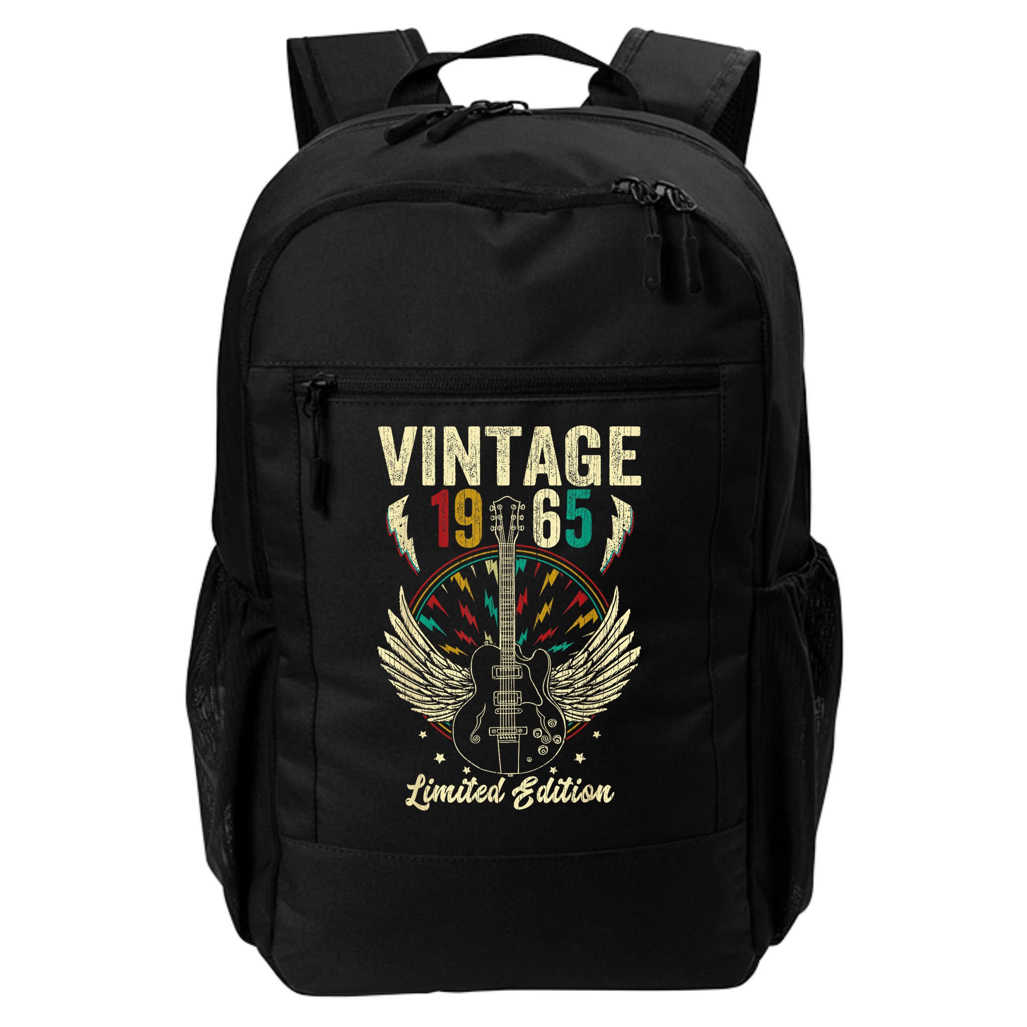 Vintage Born In 1965 60th Birthday 60 Years Old Guitar Backpack