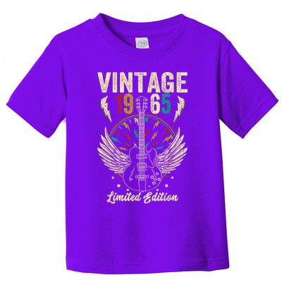 Vintage Born In 1965 60th Birthday 60 Years Old Guitar Toddler T-Shirt
