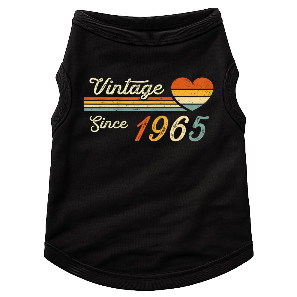 Vintage Born In 1965 Birthday Ladies Doggie Tank