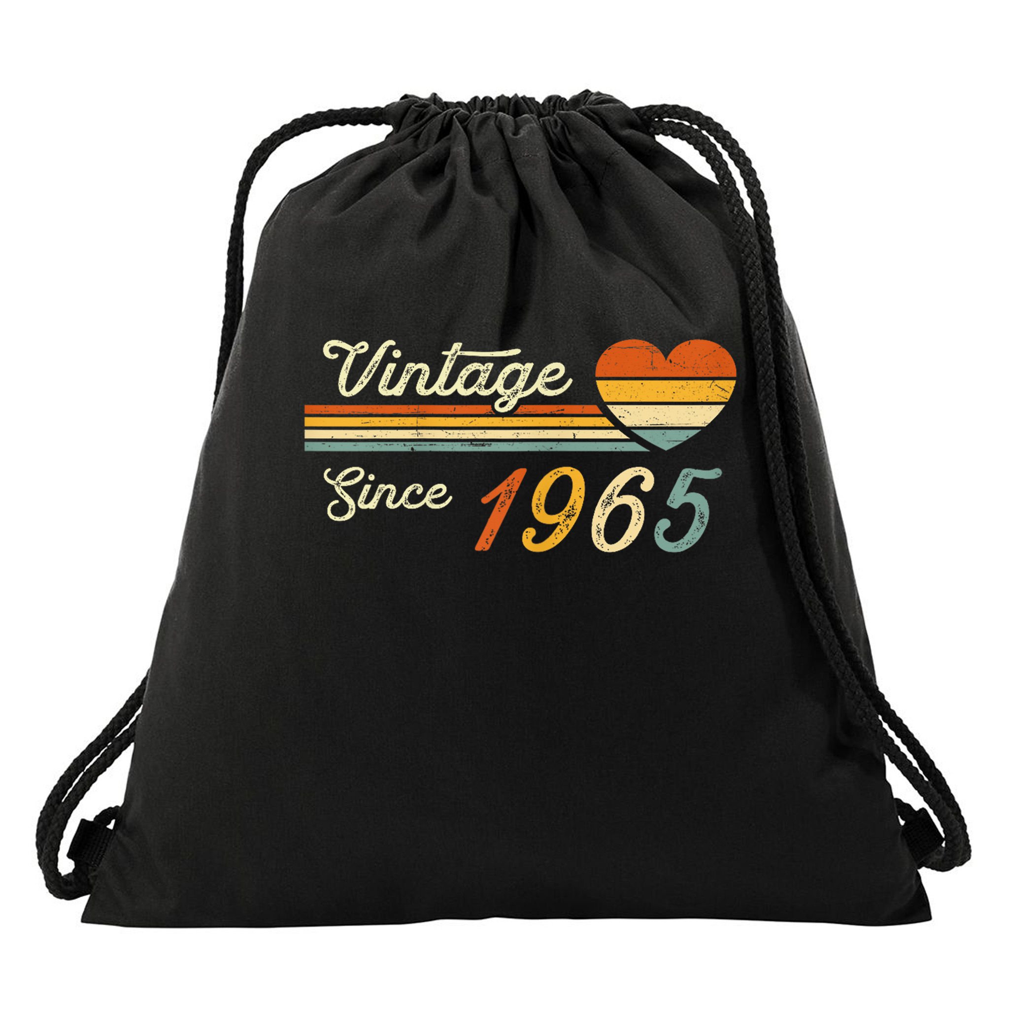Vintage Born In 1965 Birthday Ladies Drawstring Bag