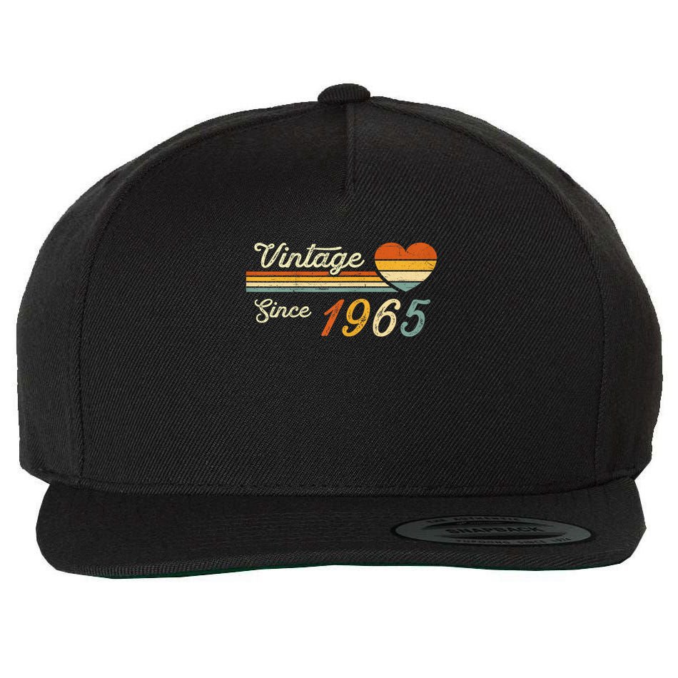 Vintage Born In 1965 Birthday Ladies Wool Snapback Cap