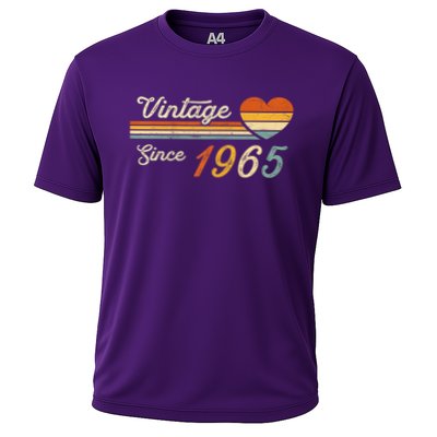 Vintage Born In 1965 Birthday Ladies Cooling Performance Crew T-Shirt