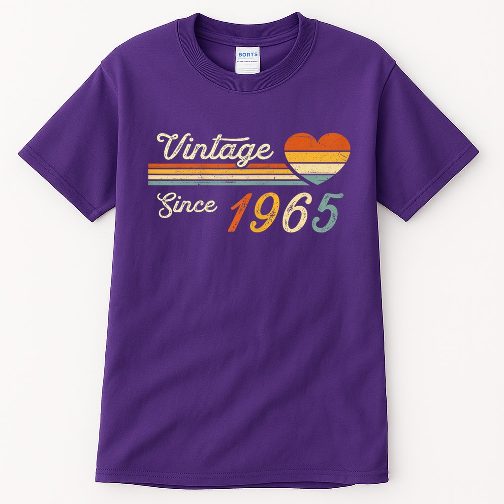 Vintage Born In 1965 Birthday Ladies Tall T-Shirt