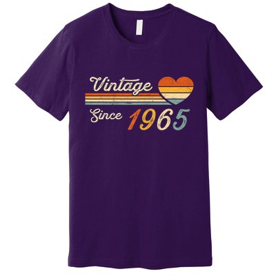 Vintage Born In 1965 Birthday Ladies Premium T-Shirt
