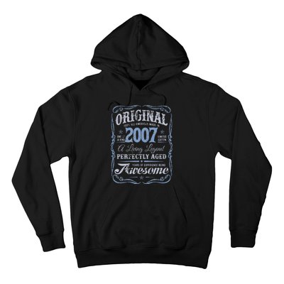 Vintage Born In 2007 Classic Birthday Hoodie