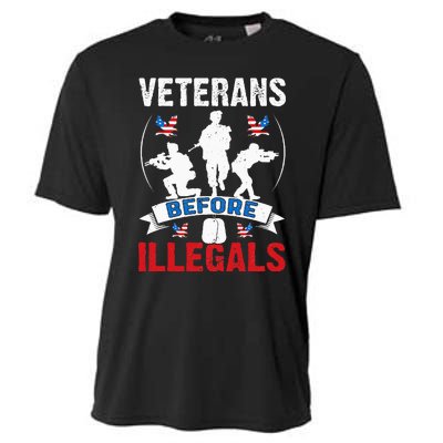 Veterans Before Illegal 4th Of July USA Soldier American Cooling Performance Crew T-Shirt