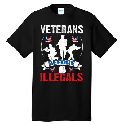 Veterans Before Illegal 4th Of July USA Soldier American Tall T-Shirt