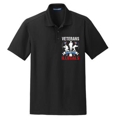 Veterans Before Illegal 4th Of July USA Soldier American Dry Zone Grid Polo