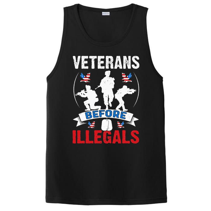 Veterans Before Illegal 4th Of July USA Soldier American PosiCharge Competitor Tank