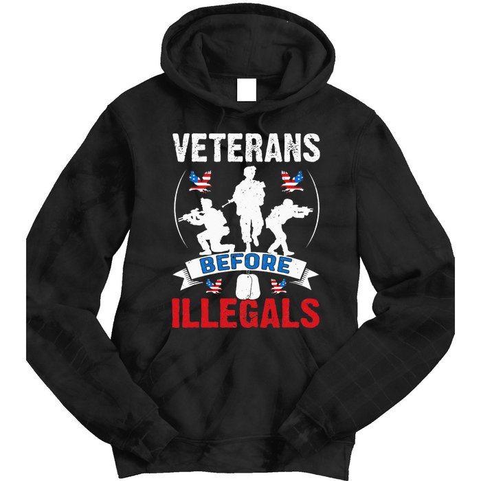 Veterans Before Illegal 4th Of July USA Soldier American Tie Dye Hoodie