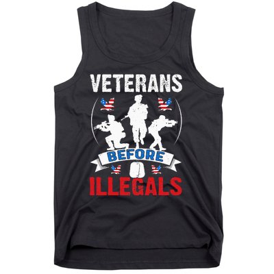 Veterans Before Illegal 4th Of July USA Soldier American Tank Top