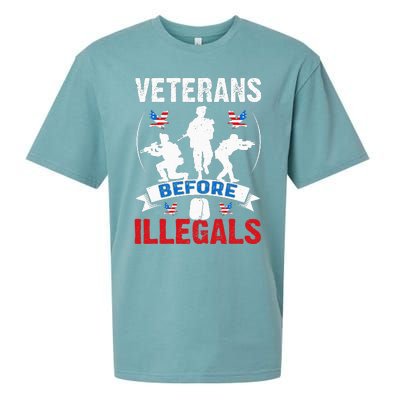 Veterans Before Illegal 4th Of July USA Soldier American Sueded Cloud Jersey T-Shirt