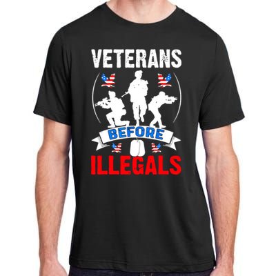 Veterans Before Illegal 4th Of July USA Soldier American Adult ChromaSoft Performance T-Shirt