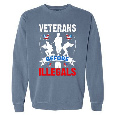 Veterans Before Illegal 4th Of July USA Soldier American Garment-Dyed Sweatshirt