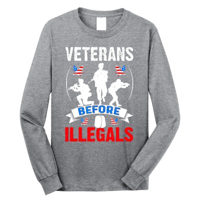 Veterans Before Illegal 4th Of July USA Soldier American Long Sleeve Shirt