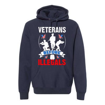 Veterans Before Illegal 4th Of July USA Soldier American Premium Hoodie