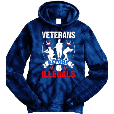 Veterans Before Illegal 4th Of July USA Soldier American Tie Dye Hoodie