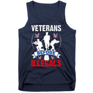 Veterans Before Illegal 4th Of July USA Soldier American Tank Top