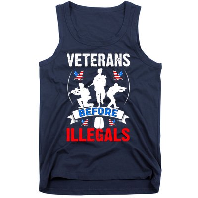 Veterans Before Illegal 4th Of July USA Soldier American Tank Top